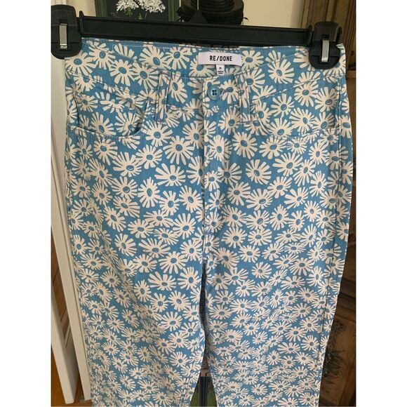 RE/DONE 70s floral-print cotton-canvas bootcut pants - Picture 3 of 10